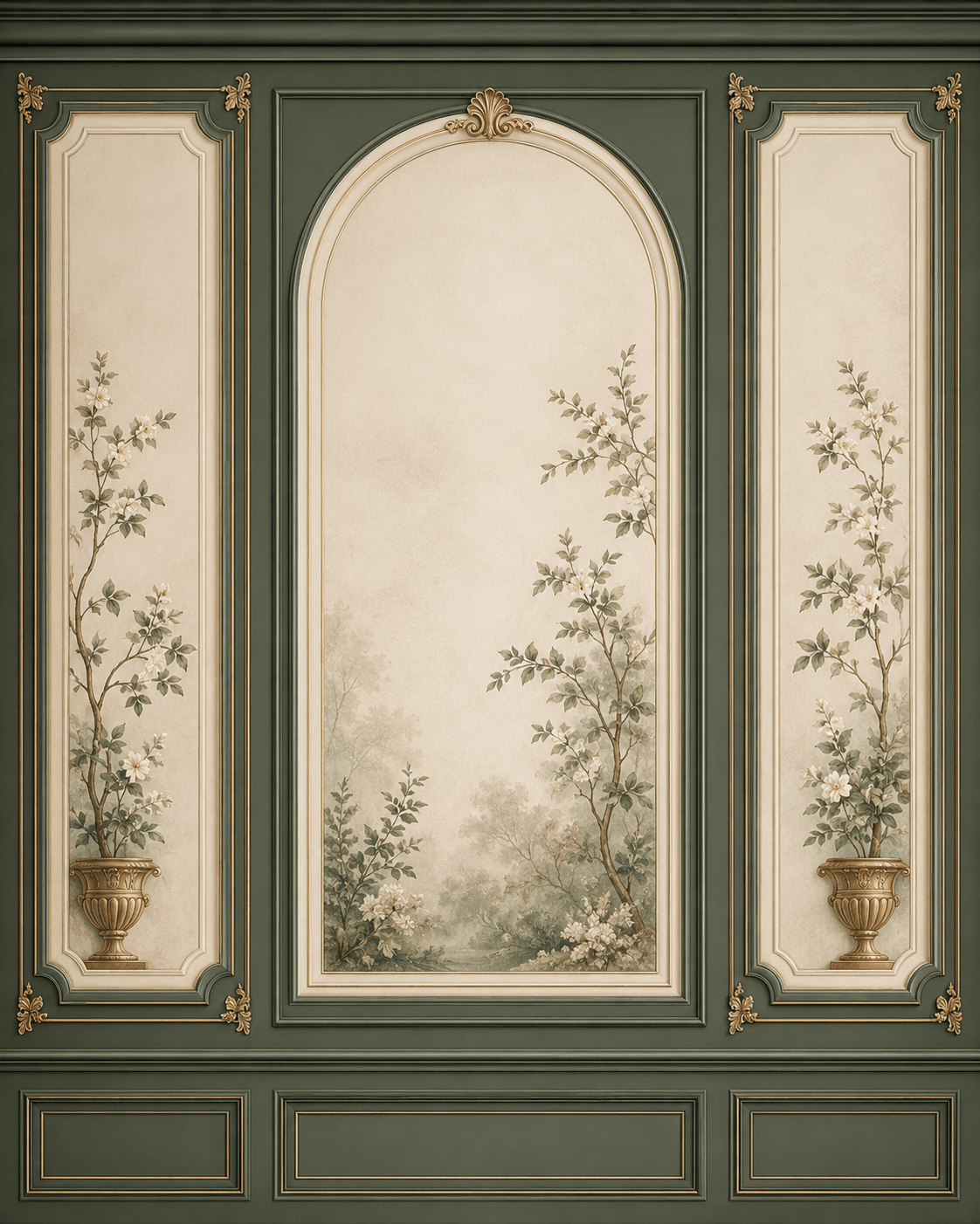 Decorative classical wall panel design